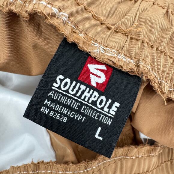 Southpole Jogger Pants Mens Large Khaki Tan Cargo Stretch Activewear 30" Inseam - Picture 4 of 7